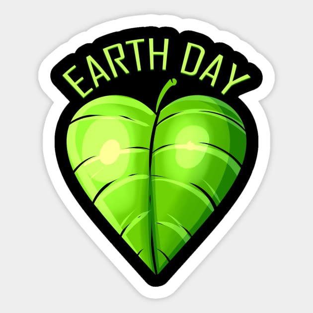 Heart Shaped Leaf For Earth Day Sticker by SinBle